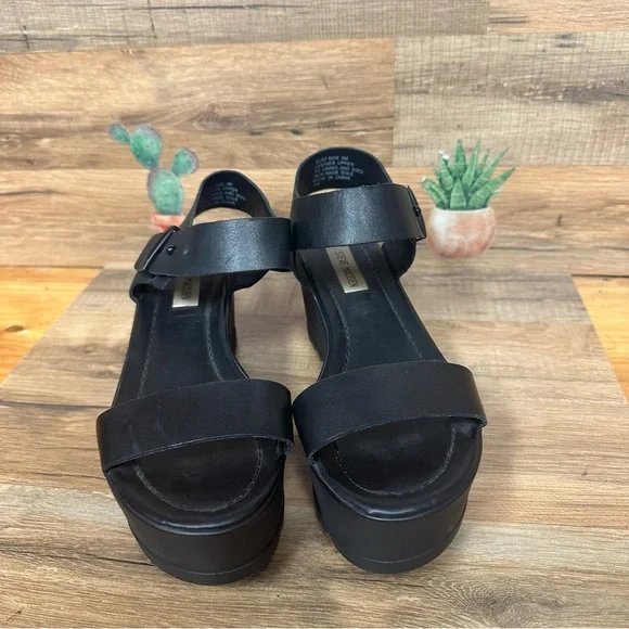Steve Madden Surfside platform wedge sandals vintage 90s Y2K whimsigoth goth 8 - Picture 2 of 5